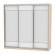 Шкаф-купе B-220х235х60-3(ДСС-Белый-D8D8D8)_358877