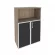 Шкаф средний широкий ONIX O.ST-2.2R black Тиквуд Темный_254870