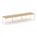 Стайл Проджект Стол переговорный SN-59P.SPRG-022.3 Тиквуд Светлый/Металл Белый 3540*980*750 _3861961