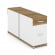 Тумба двухсторонняя опорная приставная с ящиком и распашным фасадом CONCEPT CN.DTGO-005 B/W Сандал Янтарный Белый бриллиант Белый_1024374