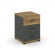 Тумба опорная/приставная с 3-мя ящиками CONCEPT CN.TUO-001 B/W Сандал Янтарный Антрацит_1024421