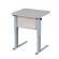 Парта одноместная рост 3-7 эргономичная Белая ЛДСП/Серая кромка/Металл Серый_3682557